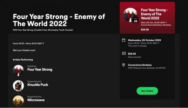 Spotify Mulai Jual Tiket Live Music ke Penggemar secara Langsung