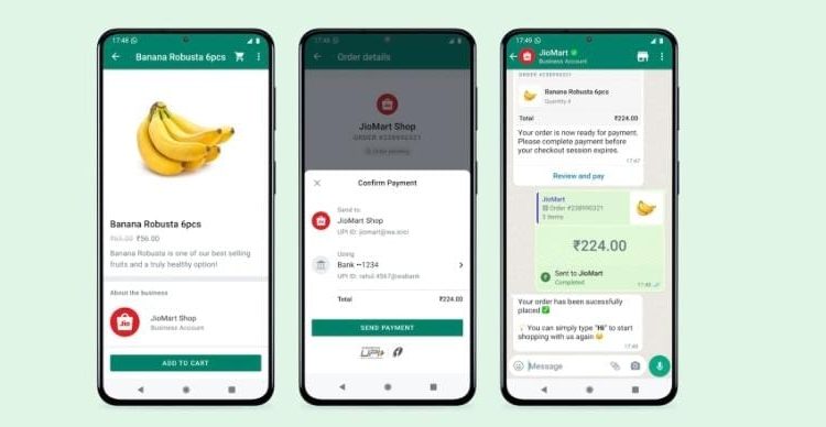 Meta dan Jio Luncurkan E-Commerce Bahan Makanan pada WhatsApp di India