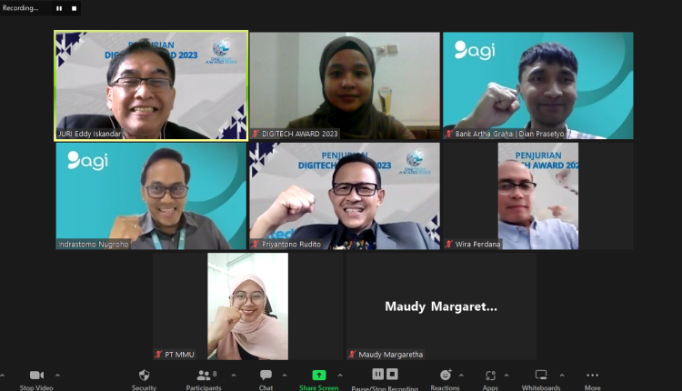 Transformasi Digital yang Agile, Artha Graha Internasional Jadi Solusi Keuangan Pilihan/penjurian Digitech Award 2023 yang dilakukan secara daring pada Rabu (15/03/2023).