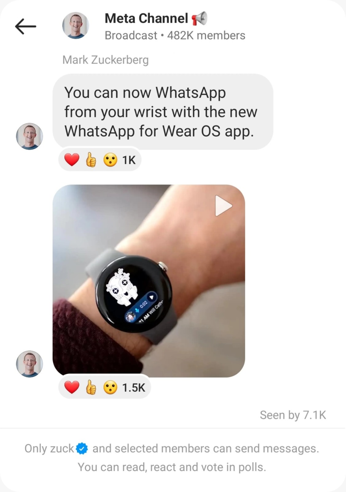 Whatsapp Wear OS 3