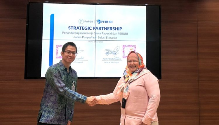 Peruri dan Paper.id Kolaborasi Luncurkan e-Invoice