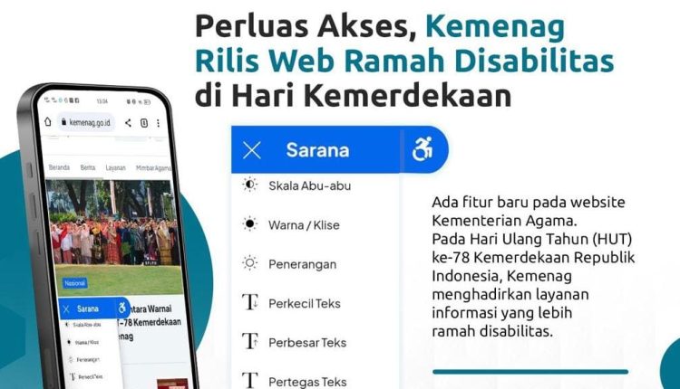 Kemenag Rilis Web Ramah Disabilitas di Hari Kemerdekaan