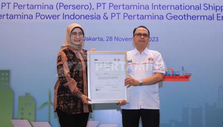 Pertamina Group Terima Sertifikat ISO22301:2019 untuk Sistem Manajemen Keberlanjutan Bisnis