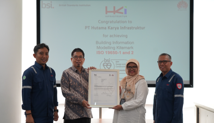 Hutama Karya Infrastruktur Raih ISO BIM 19650 1 dan 2:2018 Kitemark