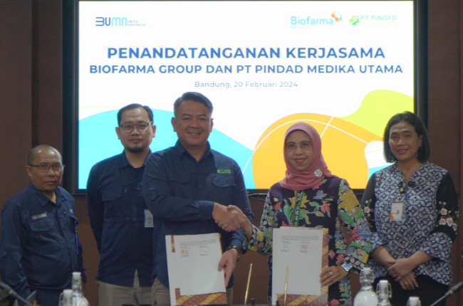 Biofarma dan PT Pindad Medika Utama Kerjasama Pengembangan Produk-Produk Farmasi