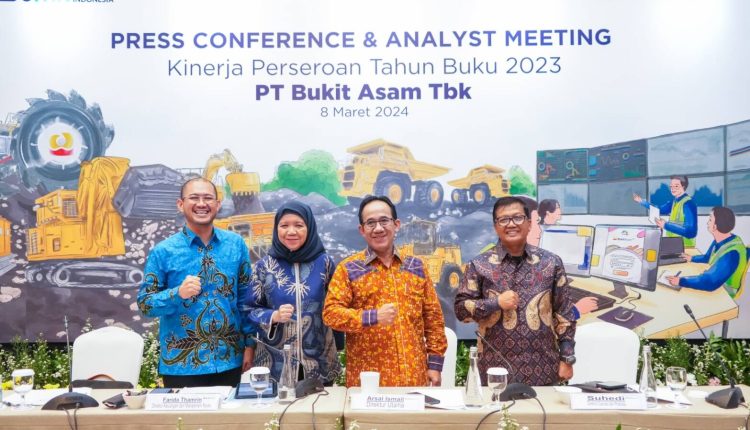 Didukung Kinerja Operasional, Bukit Asam Raih Laba Bersih Rp 6,1 Triliun di 2023